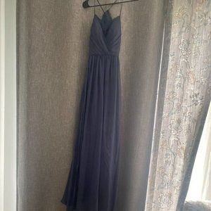 Steel Blue Bridesmaids Dress
